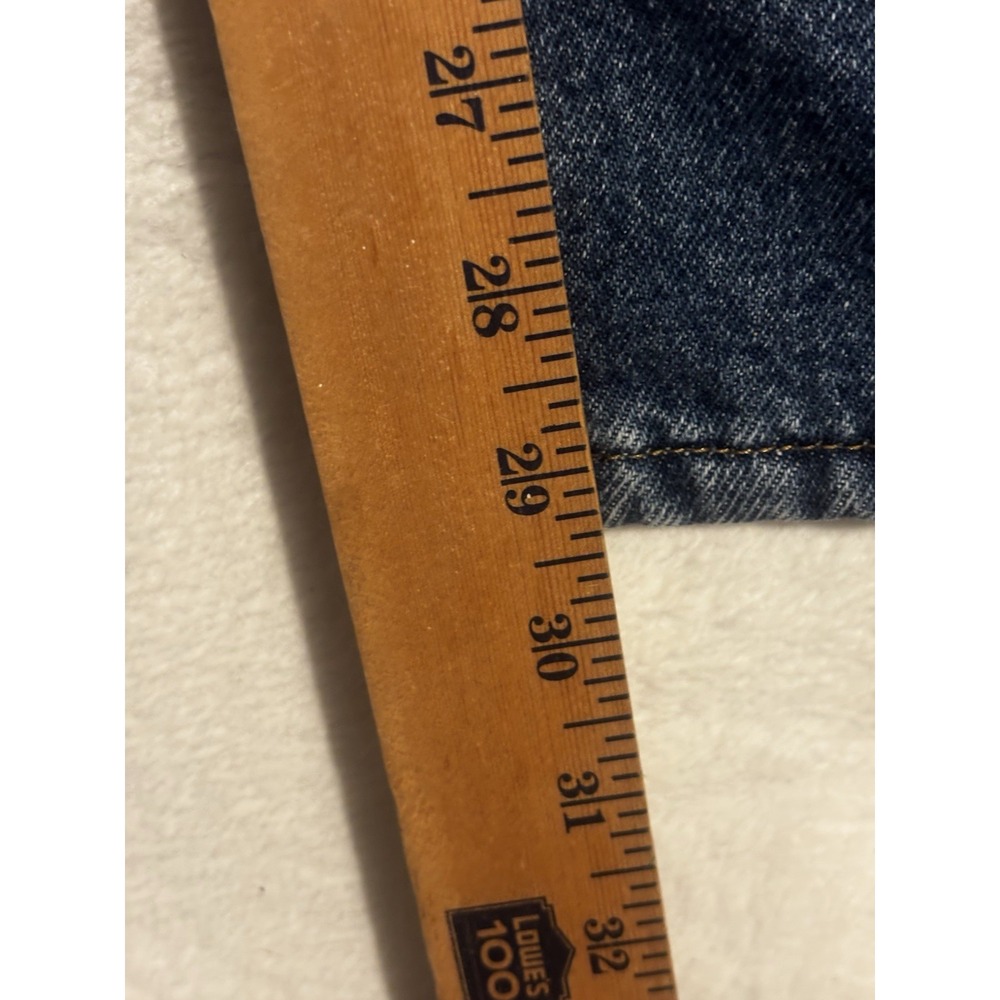 L.L. Bean Fleece Lined‎ Men's 42/29.5 Relaxed Fit Jeans Heavy Duty Denim Raw Hem - Picture 7 of 13